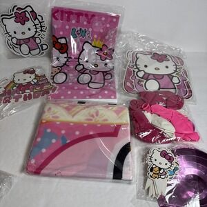 Hello Kitty & Friends Happy Birthday Backdrop  Party‎ Decorations 10 Settings